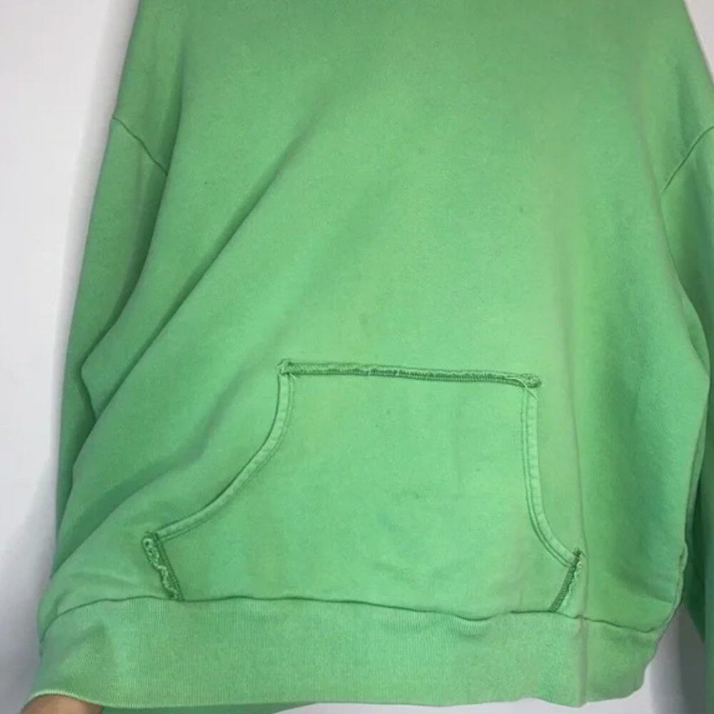 Simon Miller Oversized Distressed Green Hoodie - Picture 3 of 9
